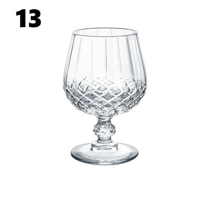 Crystal Champagne Engraved Red Goblet Wine Glass