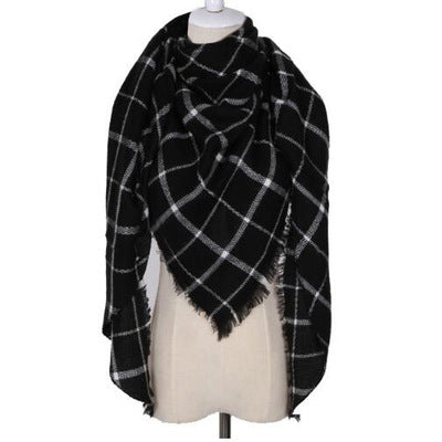 esign Women Triangles Scarf Long Scarves Shawl Autumn Winter