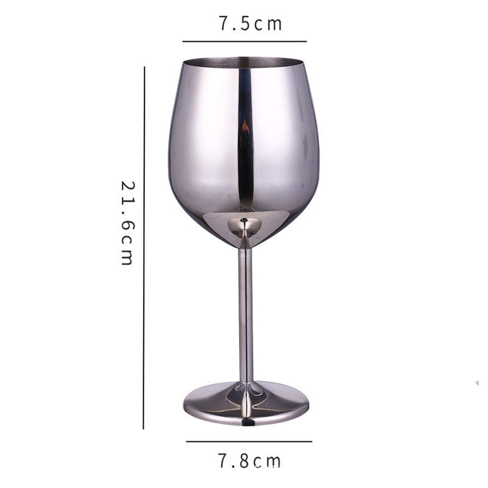 Verre à champagne et coupe à vin rouge en acier inoxydable