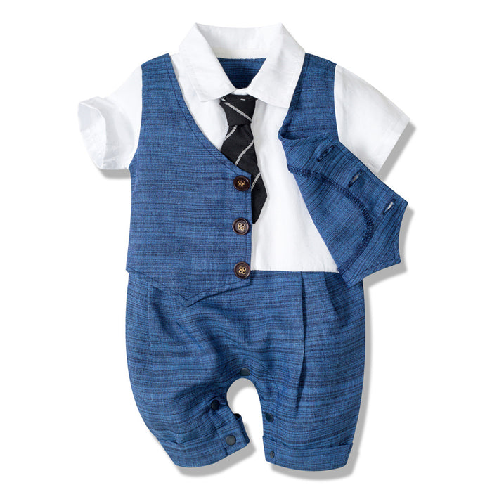 Estate New Baby Boy Tuta Ragazzi Gentleman Baby Abbigliamento per bambini
