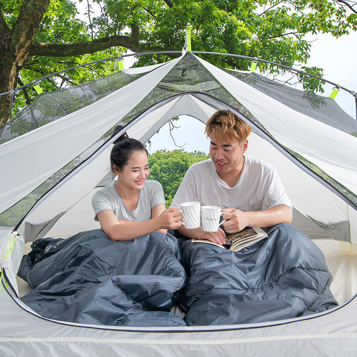 Saco de dormir portátil quente adultos caminhadas acampamento saco de dormir grosso viagem caminhadas acessórios