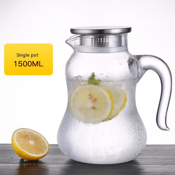 Glass Cold Water Bottle Large Capacity Teapot Refrigerator Set