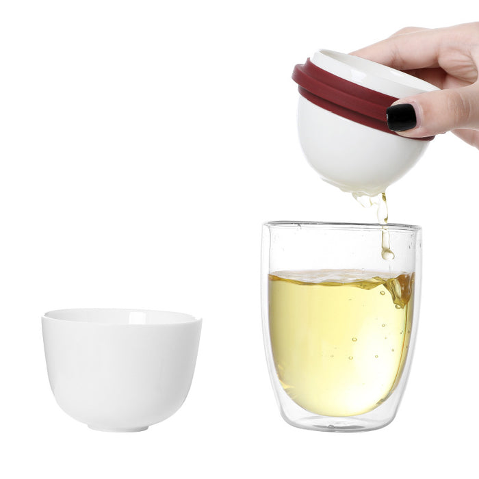 Portable teacup travel set