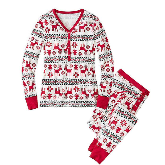 Christmas Parent-Child Suit Printing Home Service Pajamas Two-Piece