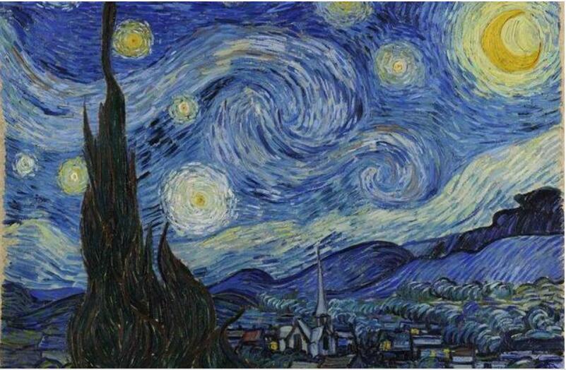 Melhores imagens diy pintura a óleo digital pintura por números natal aniversário presente exclusivo van gogh céu estrelado do rio ródano