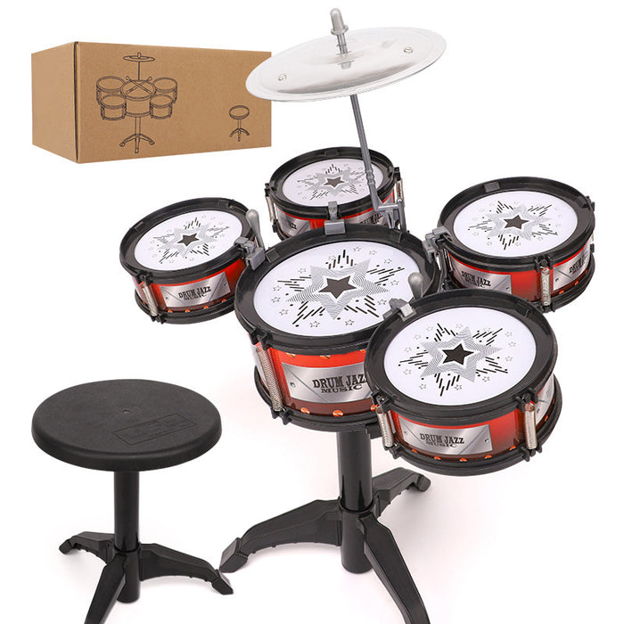 Bateria infantil, bateria de jazz, brinquedos musicais, instrumentos de percussão, brinquedos de educação infantil para meninos