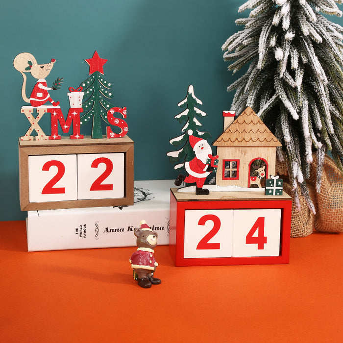 Home Wooden Calendar Countdown Decorations