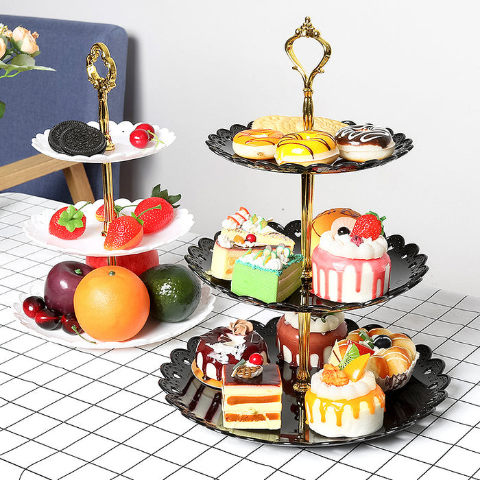 European-style Three-tier Cake Tray Dessert Tray