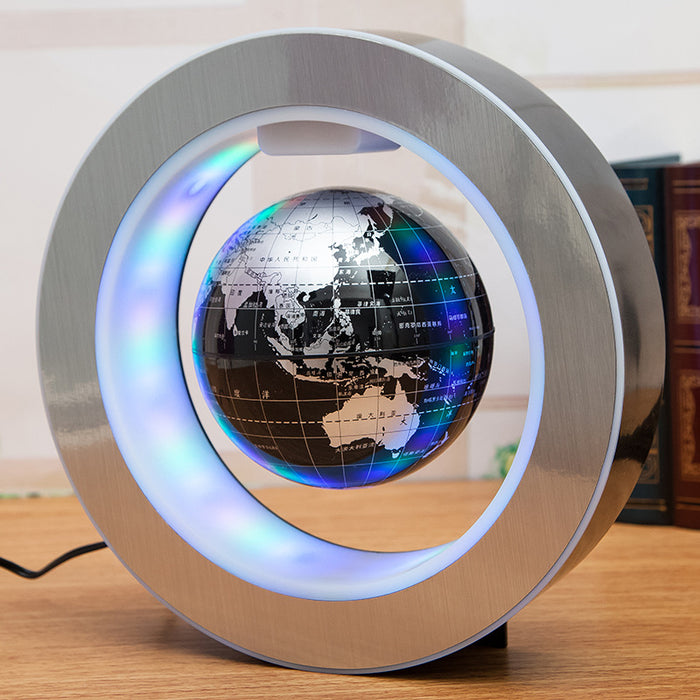 Mapa do mundo LED redondo globo flutuante luz de levitação magnética antigravidade mágica