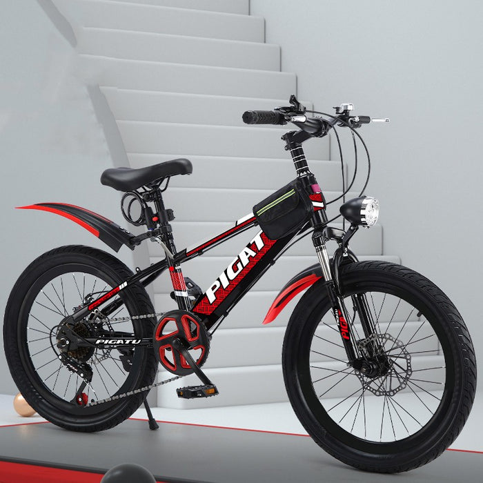 Bicicleta de montaña de velocidad variable con absorción de impactos para niños