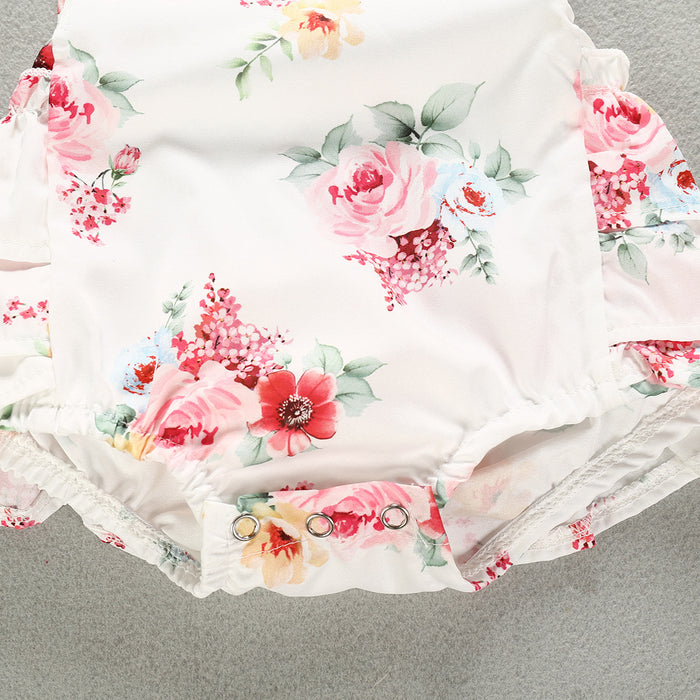 Vêtements d'été pour bébé fille à fleurs pour enfants