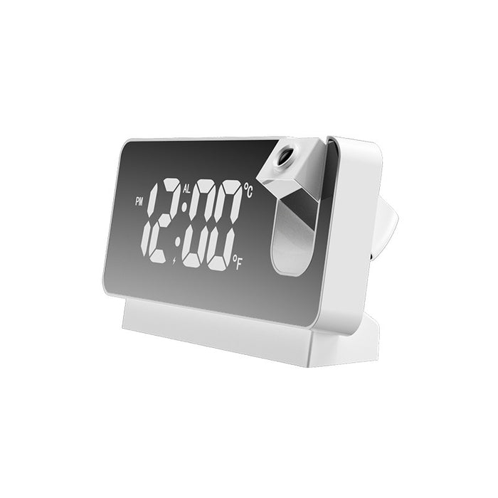 Nuevo Reloj despertador con proyección 3D, reloj con espejo y pantalla LED con función de repetición para el hogar, dormitorio, oficina, escritorio, reloj de mesa