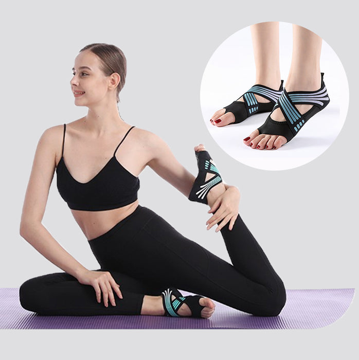 Profissional antiderrapante ginásio sapatos de yoga plana macio anti-deslizamento sola ballet fitness sapatos de dança pilates yoga meias