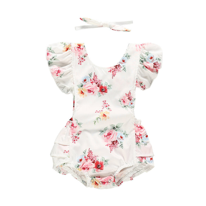 Vêtements d'été pour bébé fille à fleurs pour enfants