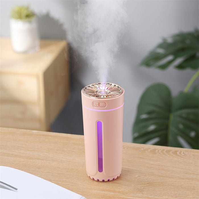 Humidificador de aire inalámbrico, luces coloridas, difusor nebulizador ultrasónico silencioso, purificador USB, máquina de niebla recargable de 800mAh para coche