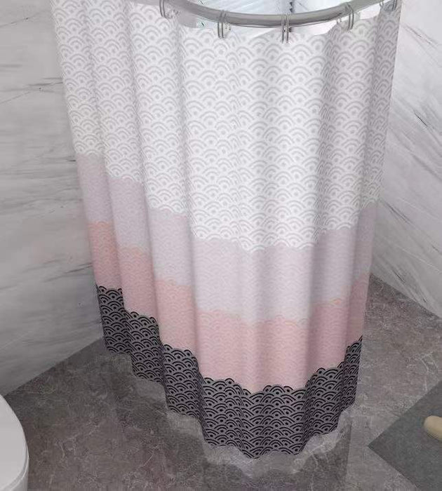 Cortina de chuveiro divisória de banheiro à prova d'água e à prova de mofo de poliéster