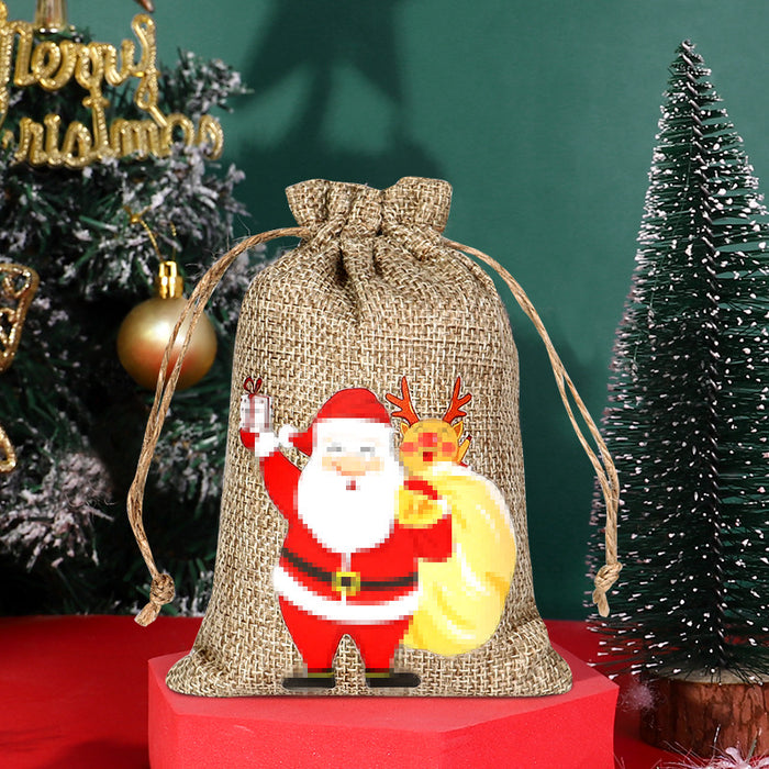 Christmas Sack Drawstring Candy Packaging Bag