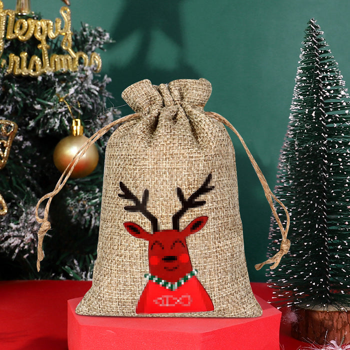 Christmas Sack Drawstring Candy Packaging Bag