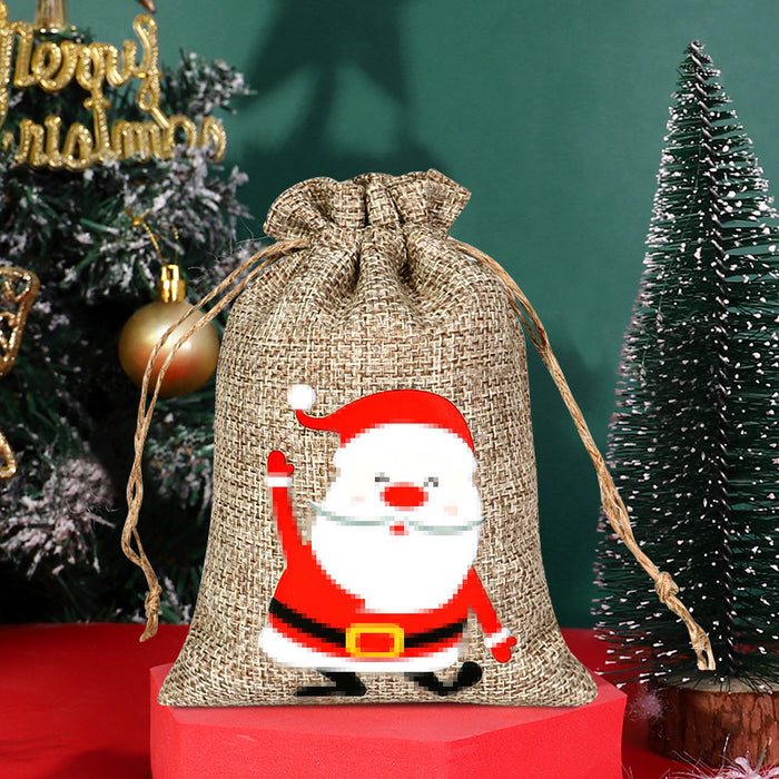 Christmas Sack Drawstring Candy Packaging Bag