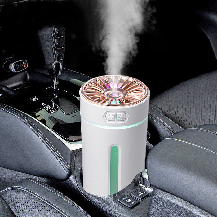 Humidificador de aire inalámbrico, luces coloridas, difusor nebulizador ultrasónico silencioso, purificador USB, máquina de niebla recargable de 800mAh para coche