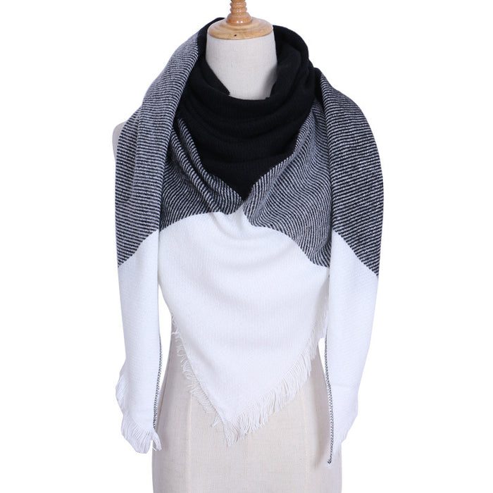 Design Femmes Triangles Écharpe Longues Écharpes Châle Automne Hiver