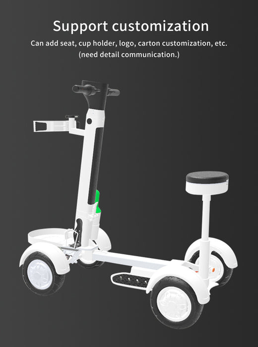 Vespa plegable eléctrica del curso del césped de Longboard de la luz del golf de cuatro ruedas