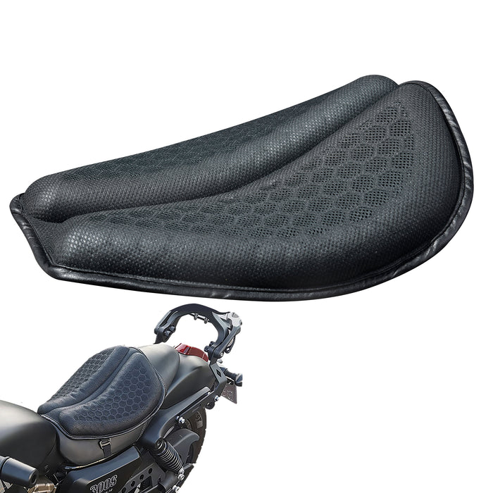 Cojín de motocicleta con absorción de impactos engrosado, resistente al sol y transpirable