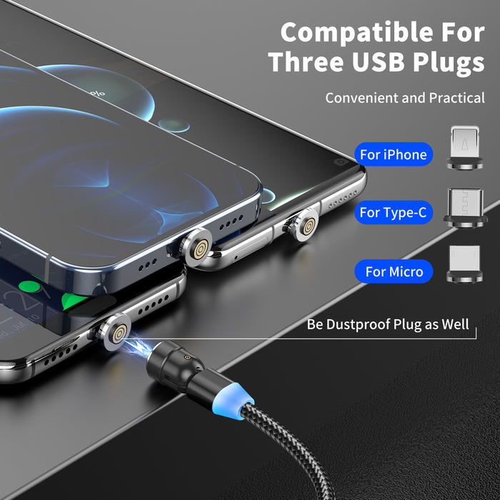 Cavo dati magnetico tre in uno per ricarica del telefono cellulare