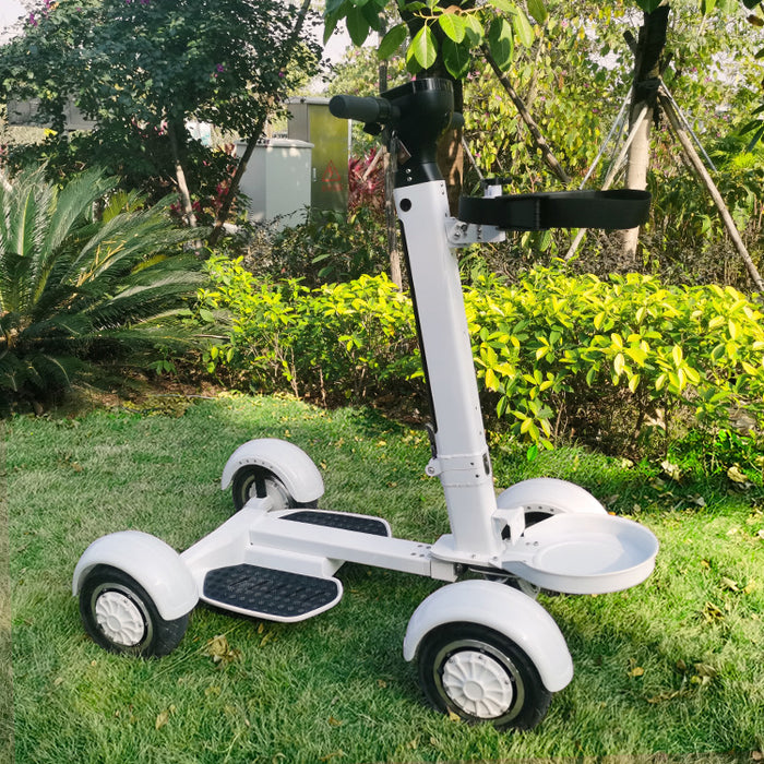 Vespa plegable eléctrica del curso del césped de Longboard de la luz del golf de cuatro ruedas