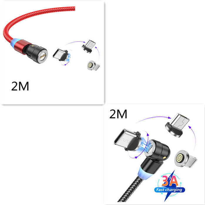 Cable de datos magnético tres en uno para carga de teléfono móvil