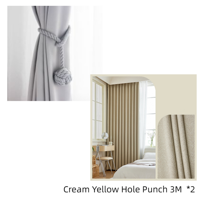 Correias de cortina simples de estilo europeu, cortinas multicoloridas, borlas, tiras de corda de algodão