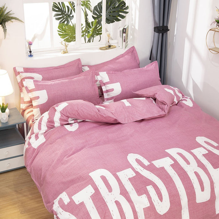 Candy bedding four pieces home textiles washed cotton