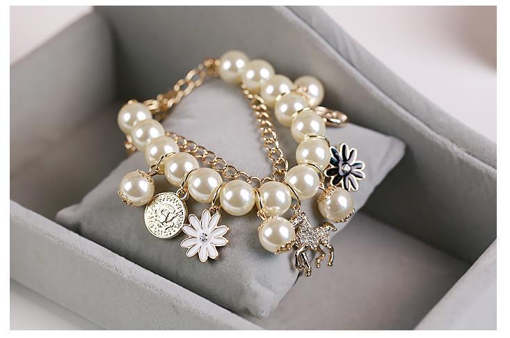 Perle Blume Armband Schmuck