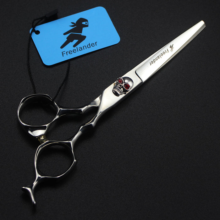 Silver skull beauty salon cutting tools