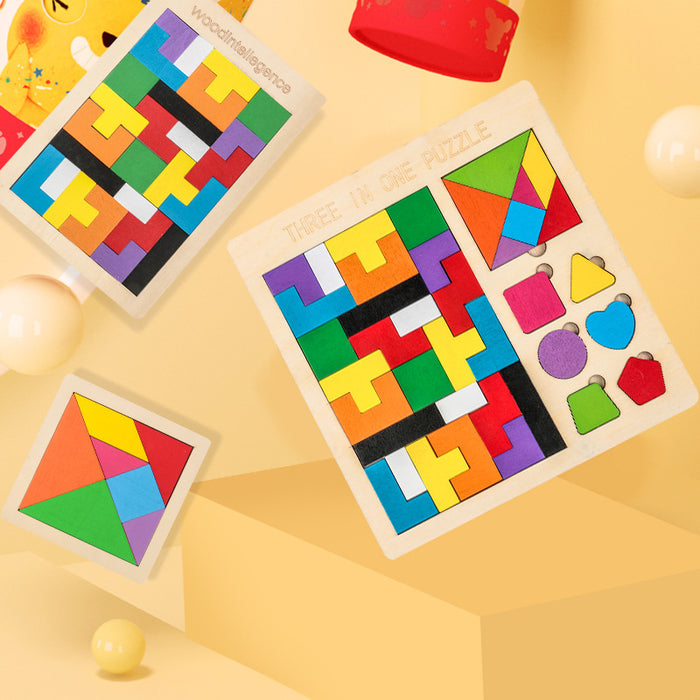 Hölzerne Puzzles für Kinder Vielfalt Puzzles frühe Bildung Spielzeug