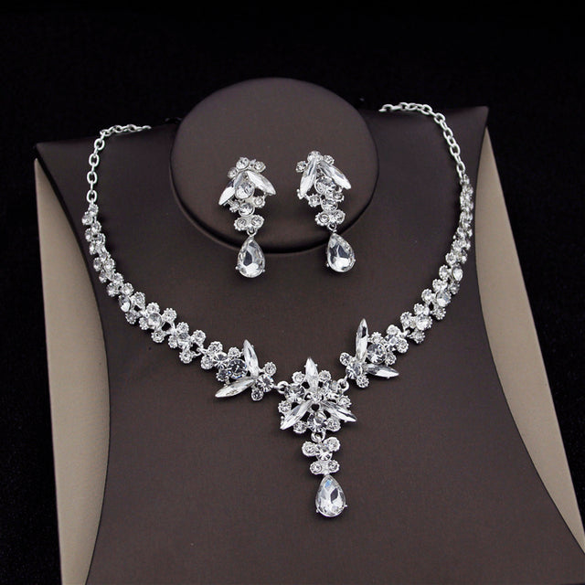 Royal Queen Bridal Jewelry Sets for Women Luxury Tiaras Crow
