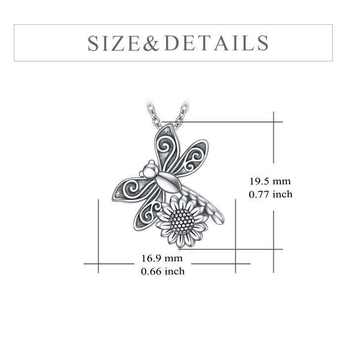 Dragonfly Kremation Halskette Schmuck für Asche Sterling Silber für Frauen