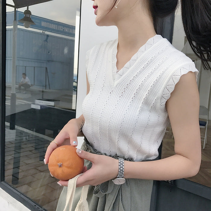 Camisole wears Hong Kong style sleeveless retro